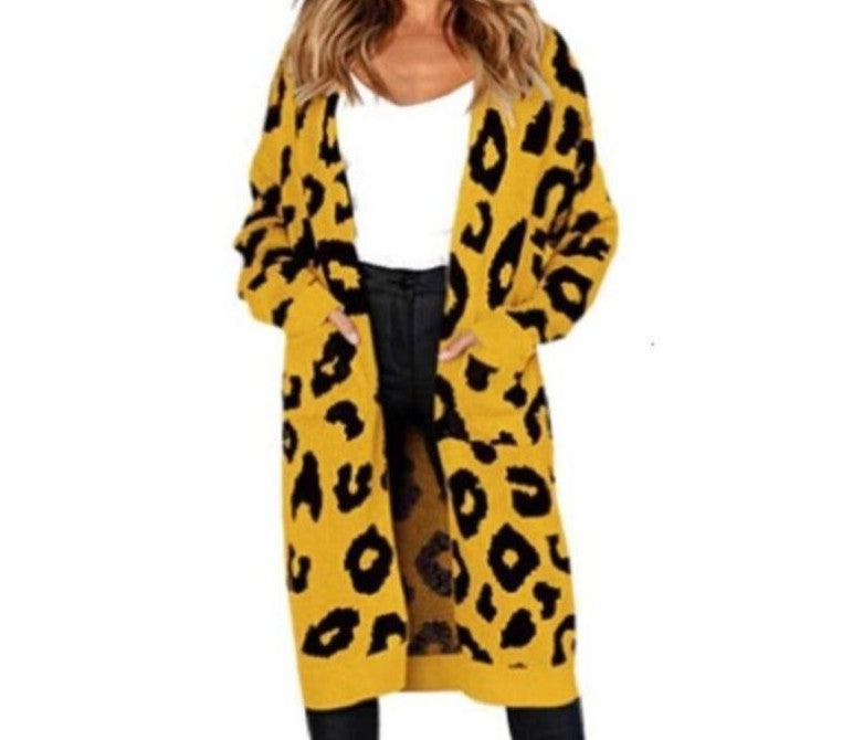 Cardigan long pour femme avec motif léopard tendance Berg-Feldt