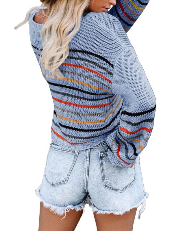 Pull tricoté à rayures tendance pour femme Berg-Feldt