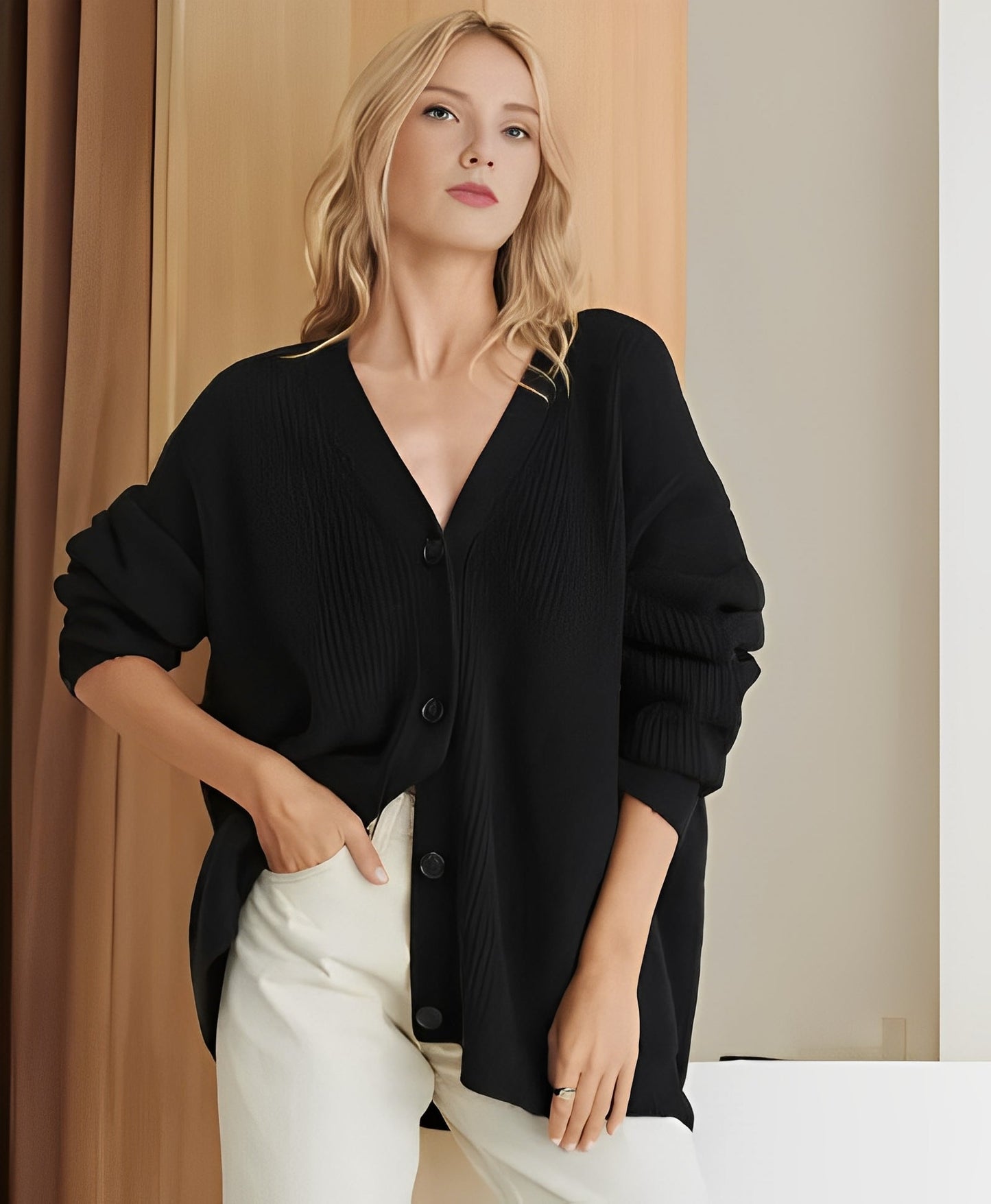 Berg-Feldt | Lässiger Oversize Strickcardigan aus Kaschmir für Damen