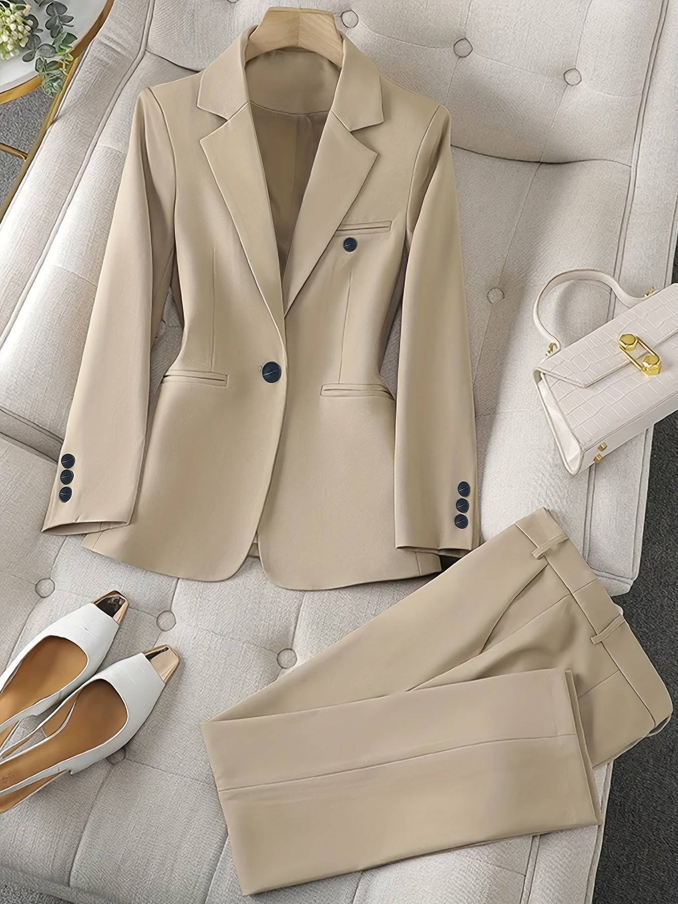 Berg-Feldt | Klassischer Stil mit Revers-Blazer-Set
