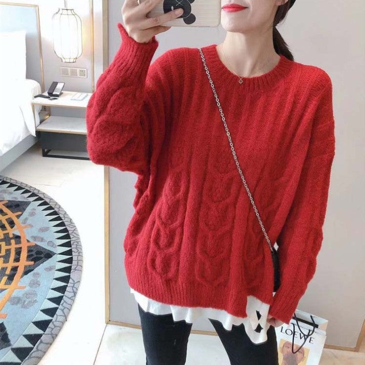 Pull en maille torsadée décontracté pour femme Berg-Feldt