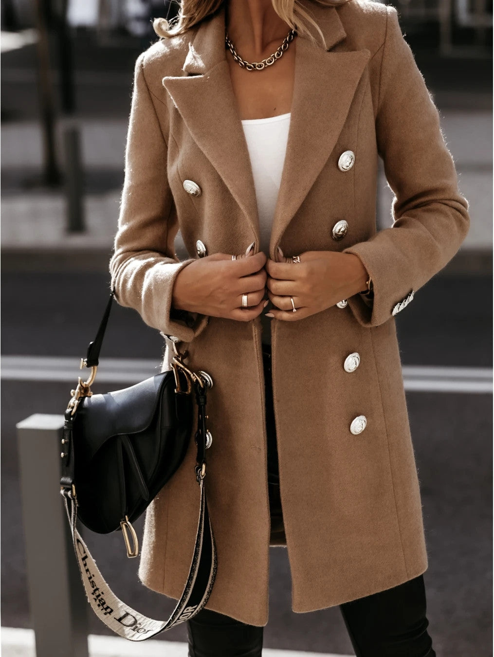 Manteau croisé en laine élégant et chaud pour femme Berg-Feldt