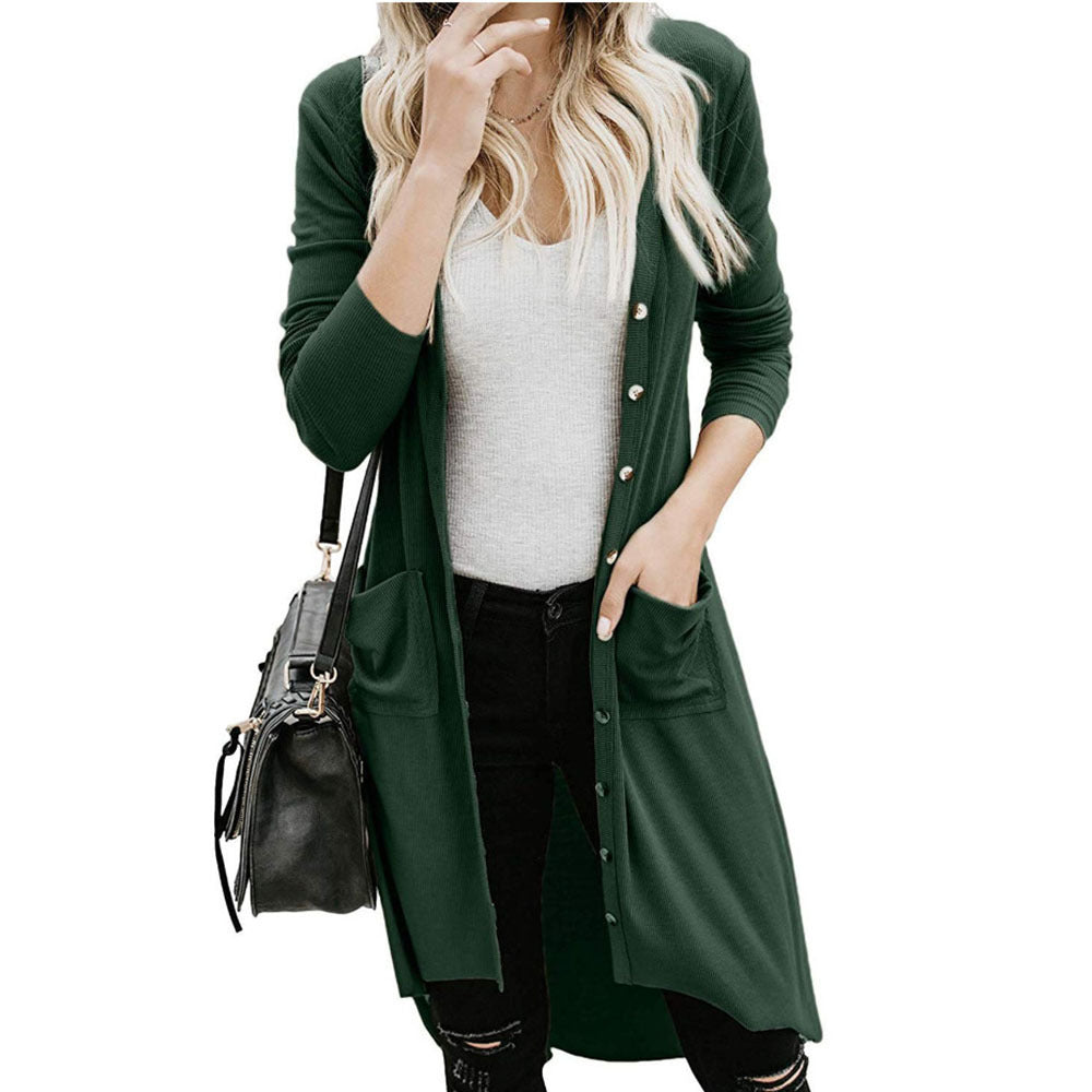 Cardigan long pour femme avec poches pratiques et boutonnage Berg-Feldt