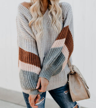 Moderner Damen-Strickpullover mit Farbblock-Design von berg-feldt