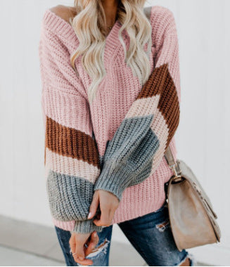 Moderner Damen-Strickpullover mit Farbblock-Design von berg-feldt