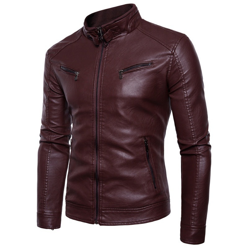 Herren stylische jacke mit modernem Stehkragen und Reißverschlüssen Berg-Feldt