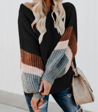 Moderner Damen-Strickpullover mit Farbblock-Design von berg-feldt