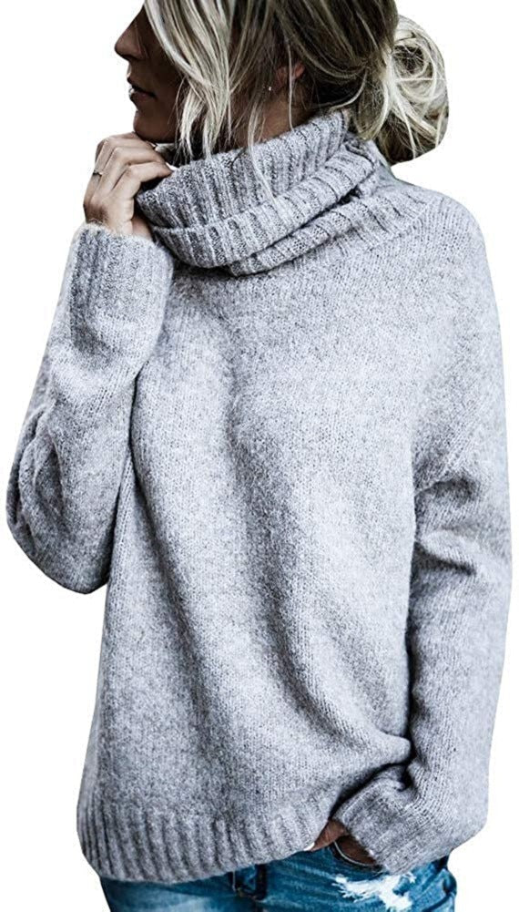 Pull en grosse maille pour femme, col montant et coupe décontractée Berg-Feldt
