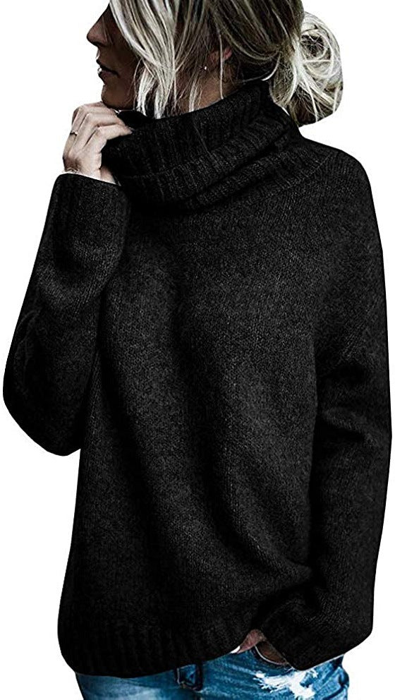 Pull en grosse maille pour femme, col montant et coupe décontractée Berg-Feldt