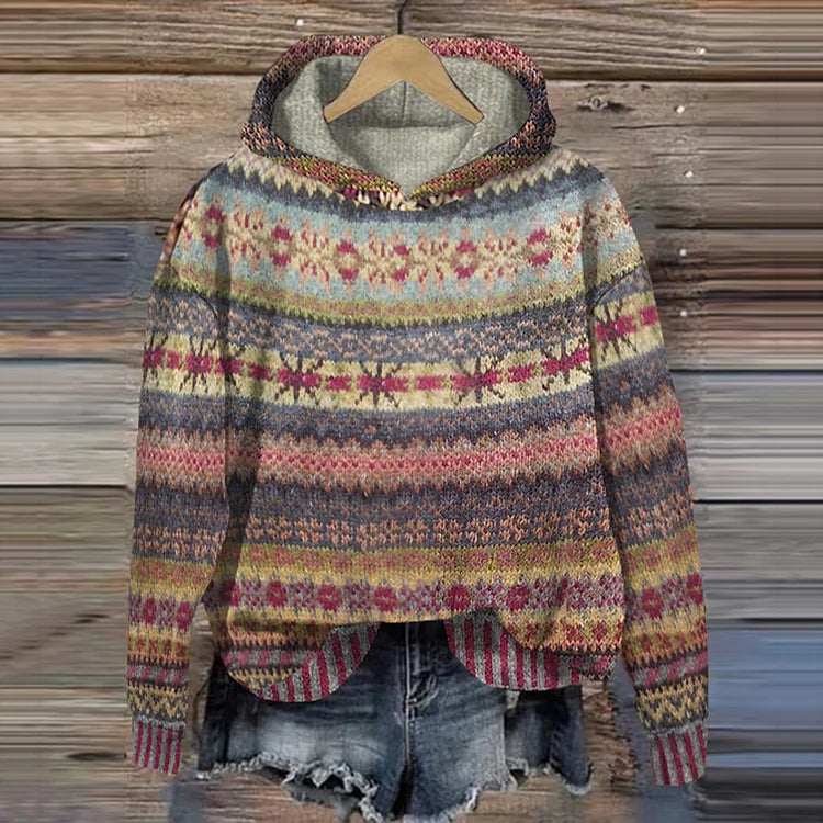 Berg-Feldt | Gestrickte Weste Mit Print Für Damen