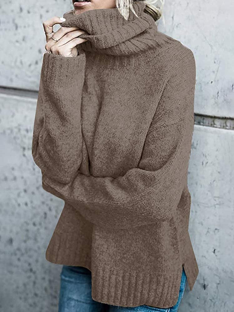 Pull en grosse maille pour femme, col montant et coupe décontractée Berg-Feldt