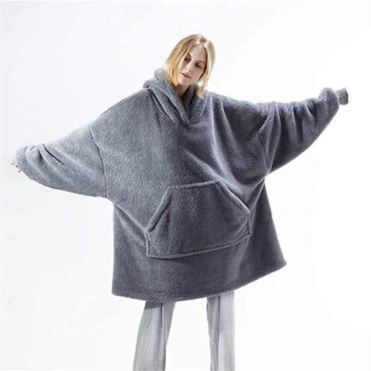 Damen-Sweatshirt surdimensionné à capuche en polaire douillette avec poches pratiques Berg-Feldt