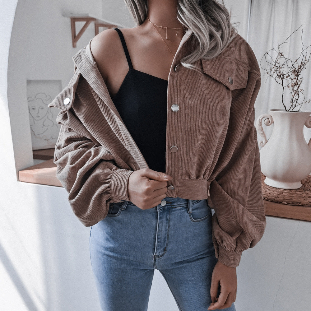Berg-Feldt | Trendige Kurze Jacke Aus Cord für Frauen