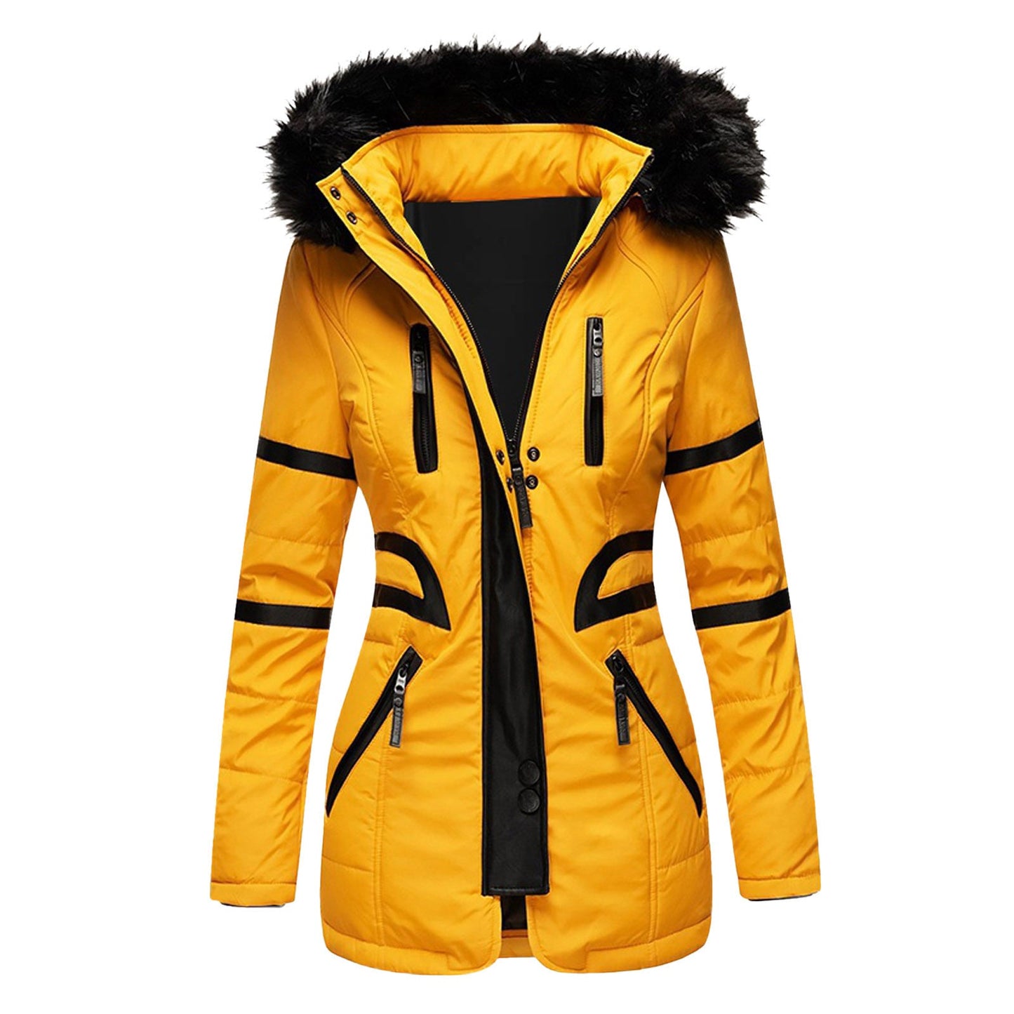 Parka isolé pour femme avec col amovible en fausse fourrure et poches polyvalentes Berg-Feldt