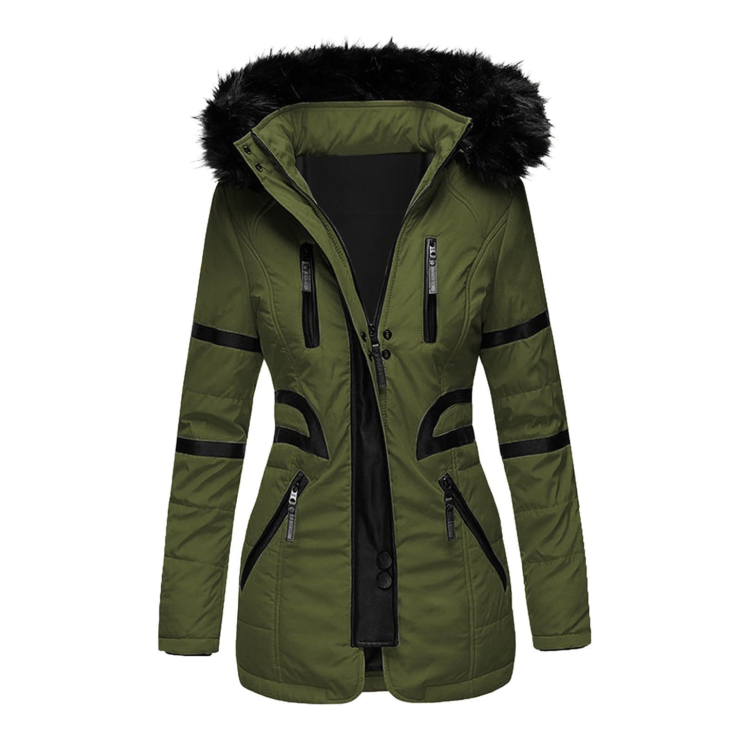 Parka isolé pour femme avec col amovible en fausse fourrure et poches polyvalentes Berg-Feldt