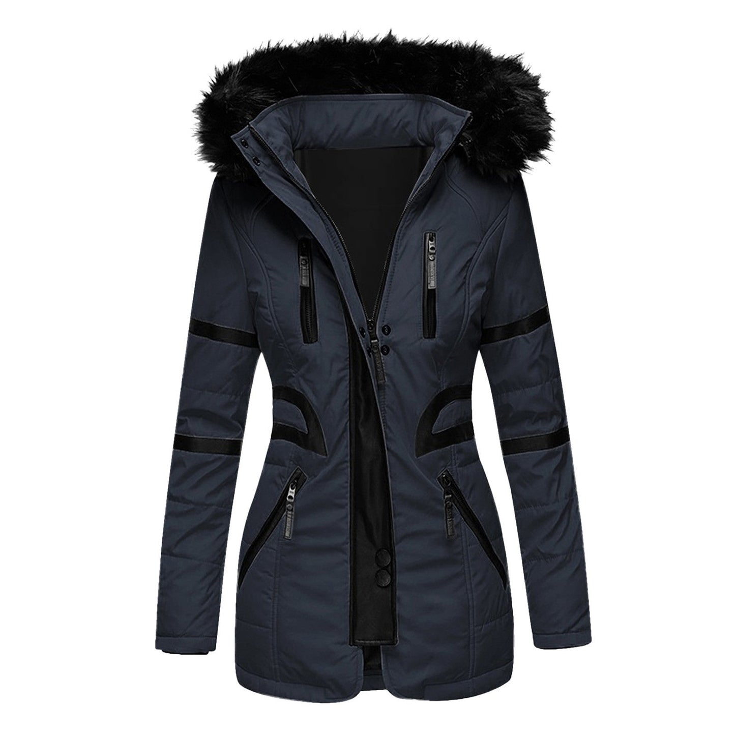Parka isolé pour femme avec col amovible en fausse fourrure et poches polyvalentes Berg-Feldt