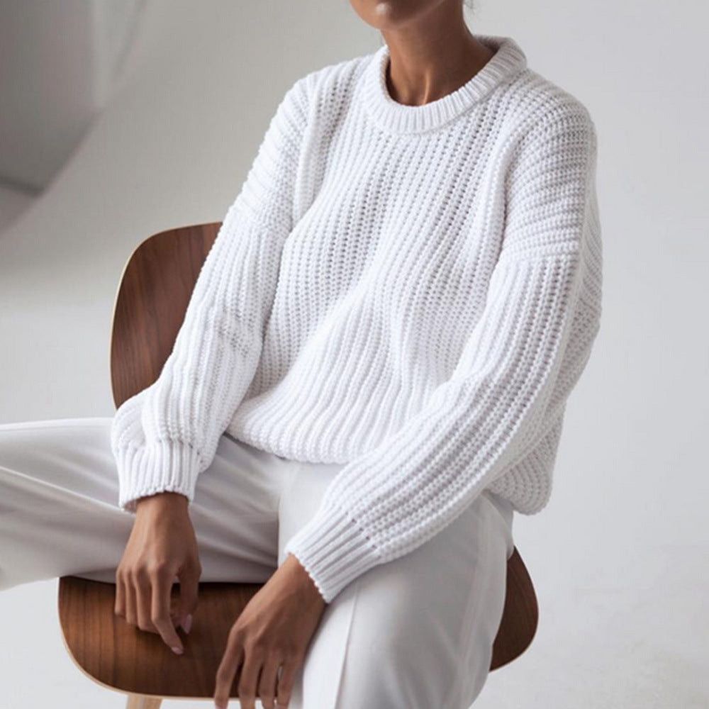 Pull en grosse maille pour femme, coupe décontractée et manches oversize Berg-Feldt
