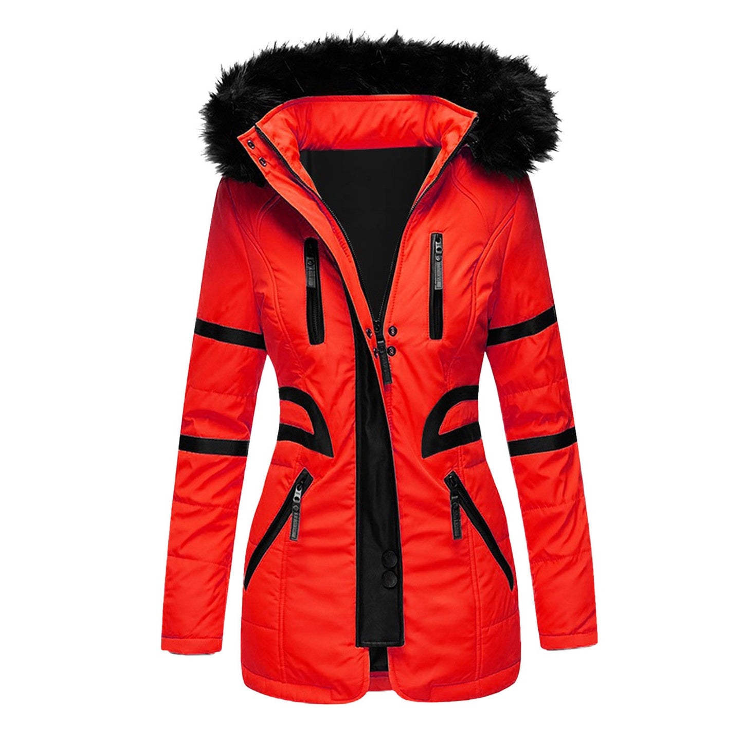 Parka isolé pour femme avec col amovible en fausse fourrure et poches polyvalentes Berg-Feldt