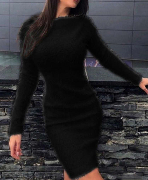 Robe pull élégante pour femme, structurée à manches longues, de berg-feldt