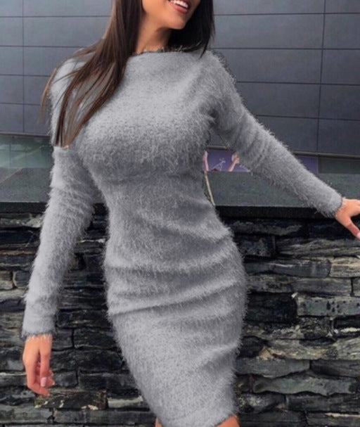 Robe pull élégante pour femme, structurée à manches longues, de berg-feldt