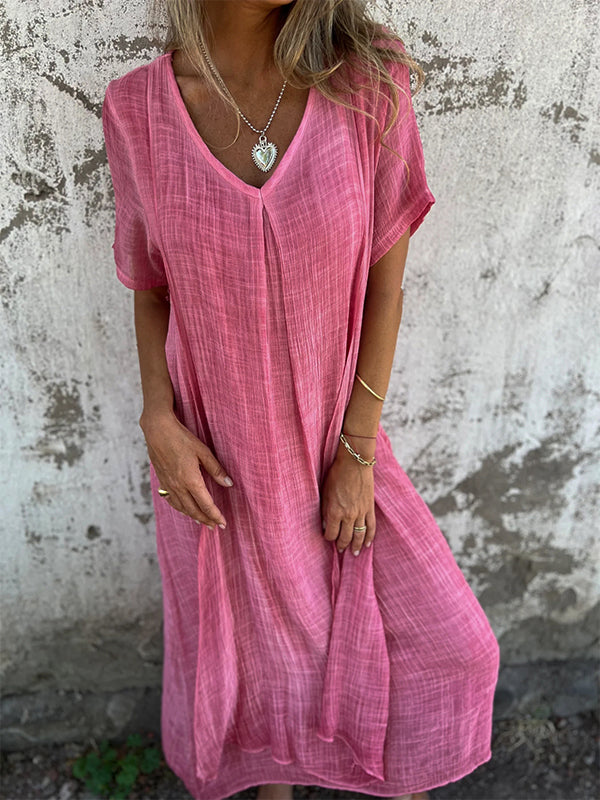 Robe en coton et lin - Tami
