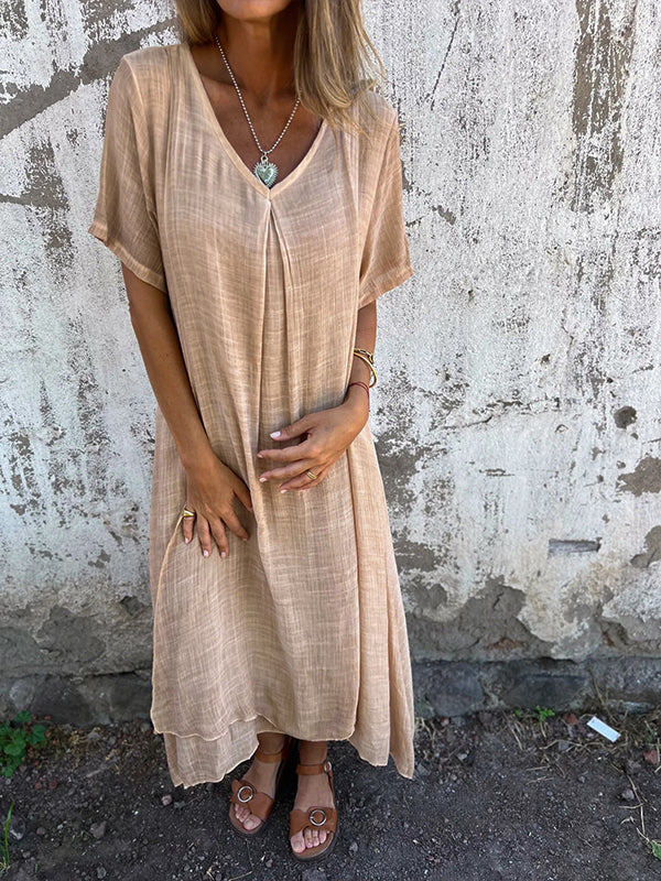 Robe en coton et lin - Tami
