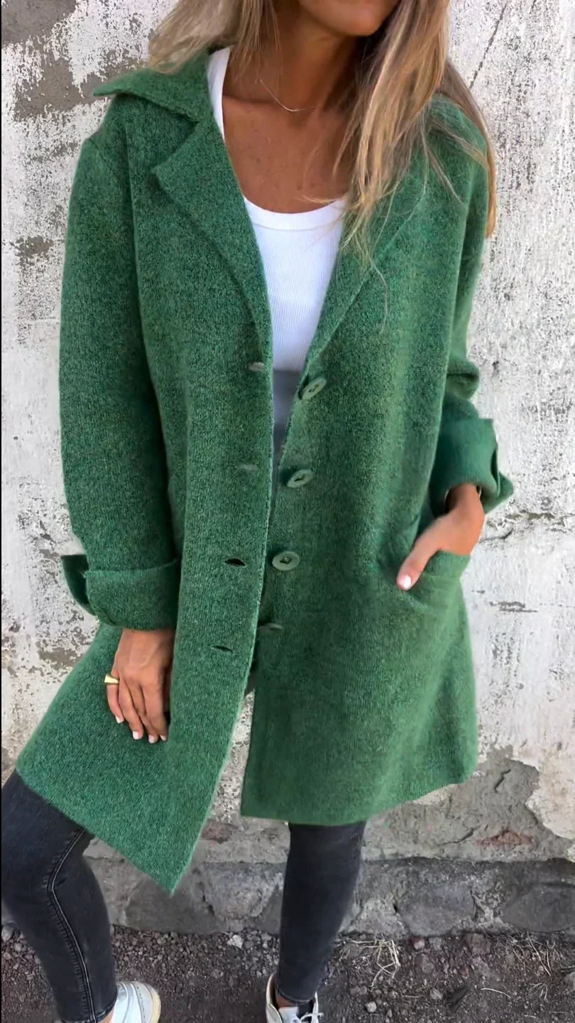 Berg-Feldt | Manteau en laine avec fermeture boutonnée Col classique Élégant et chaud