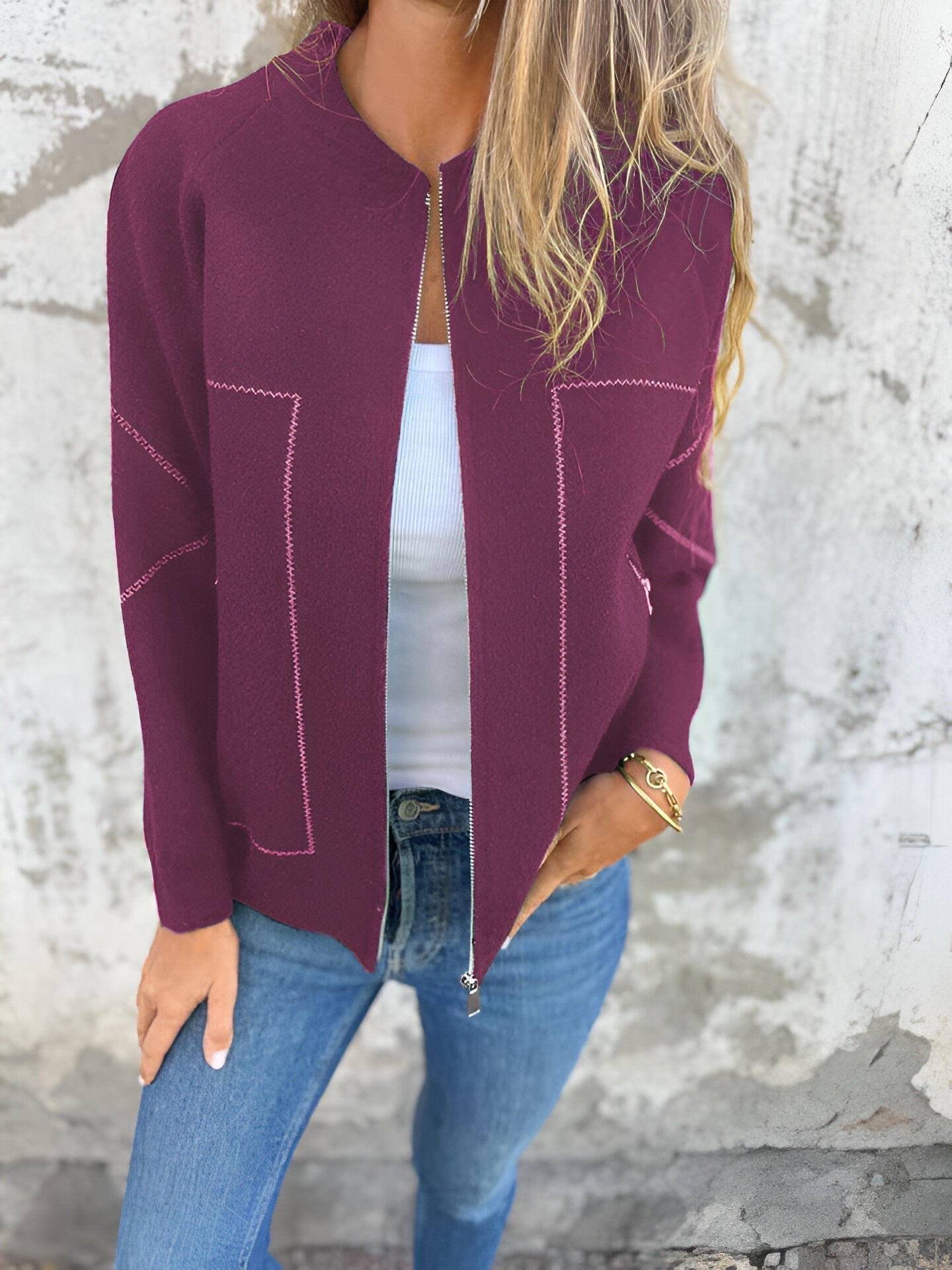 Berg-Feldt | Veste Décontractée à Manches Longues Zippée