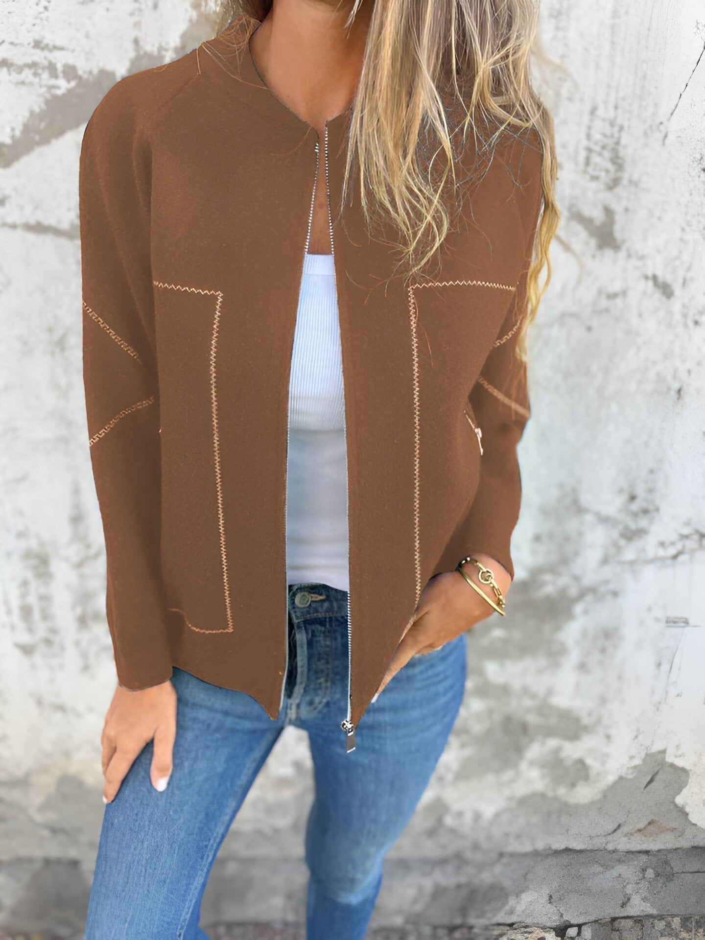 Berg-Feldt | Veste Décontractée à Manches Longues Zippée