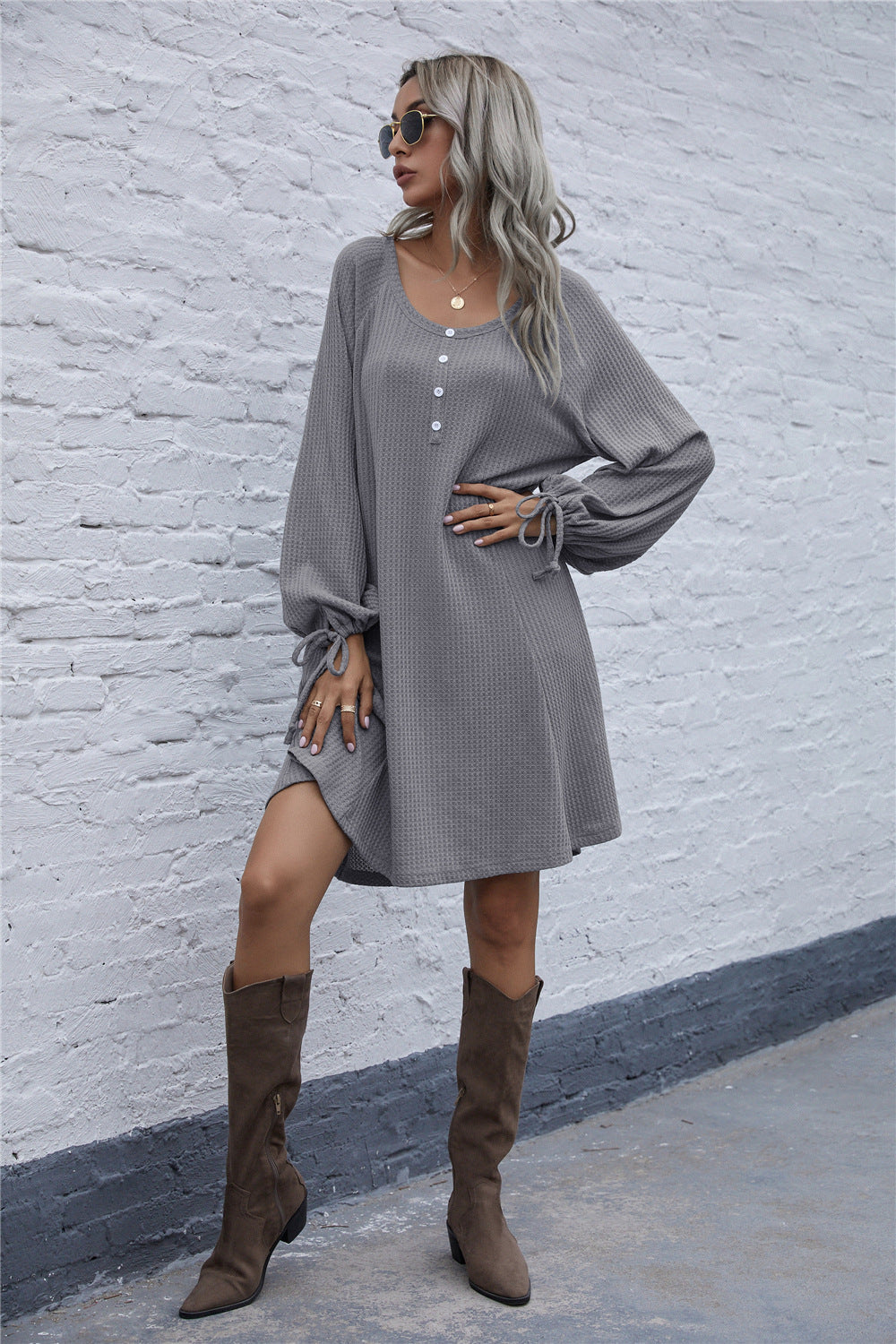 Robe pull gaufrée décontractée Berg-Feldt pour femme