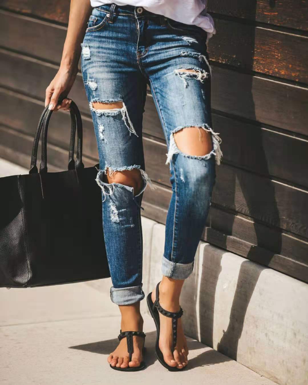 Damen-Jeans im Used-Look Berg-Feldt