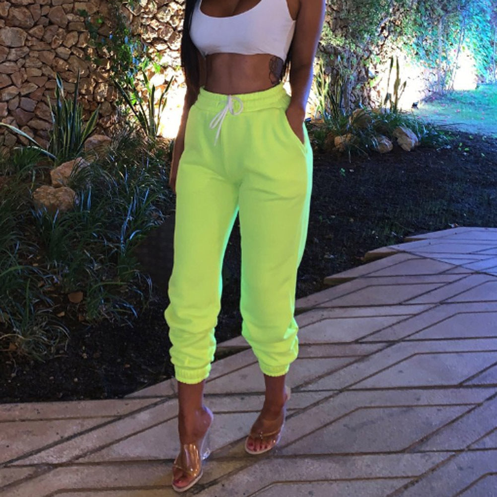 Pantalon de jogging fluo pour femme avec taille élastique et cordon de serrage de berg-feldt