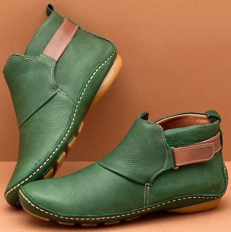 Bottines élégantes et confortables pour femme en cuir pleine fleur de haute qualité