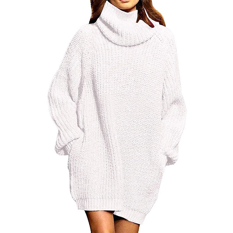 Damen Oversized Strickpullover mit hohem Kragen und lässigen Ärmeln Berg-Feldt