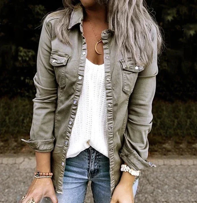 Elegante Raffa Jacke, mittellang