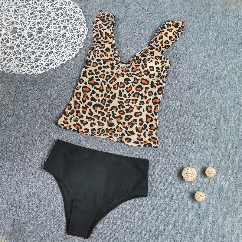Tankini femme à motif animalier taille haute de berg-feldt