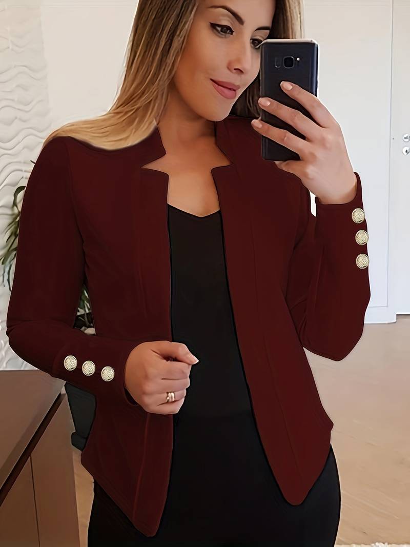 Avelena: blazer décontracté à manches longues et à boutons