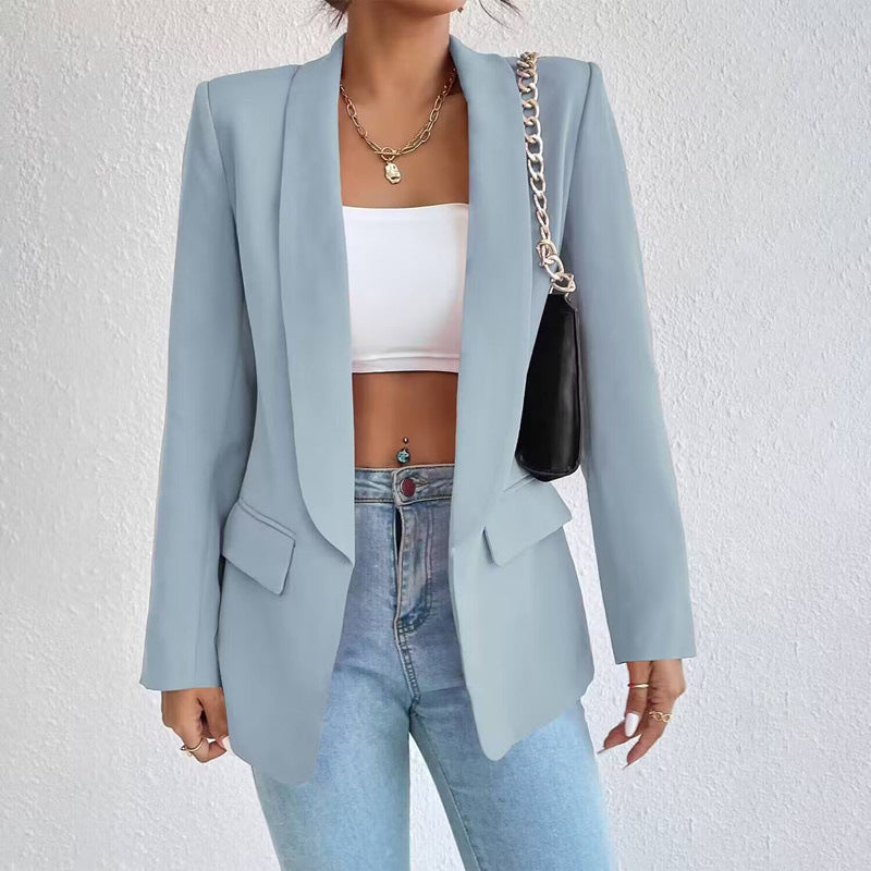 Avelena : Blazer élégant avec devant ouvert et manches longues