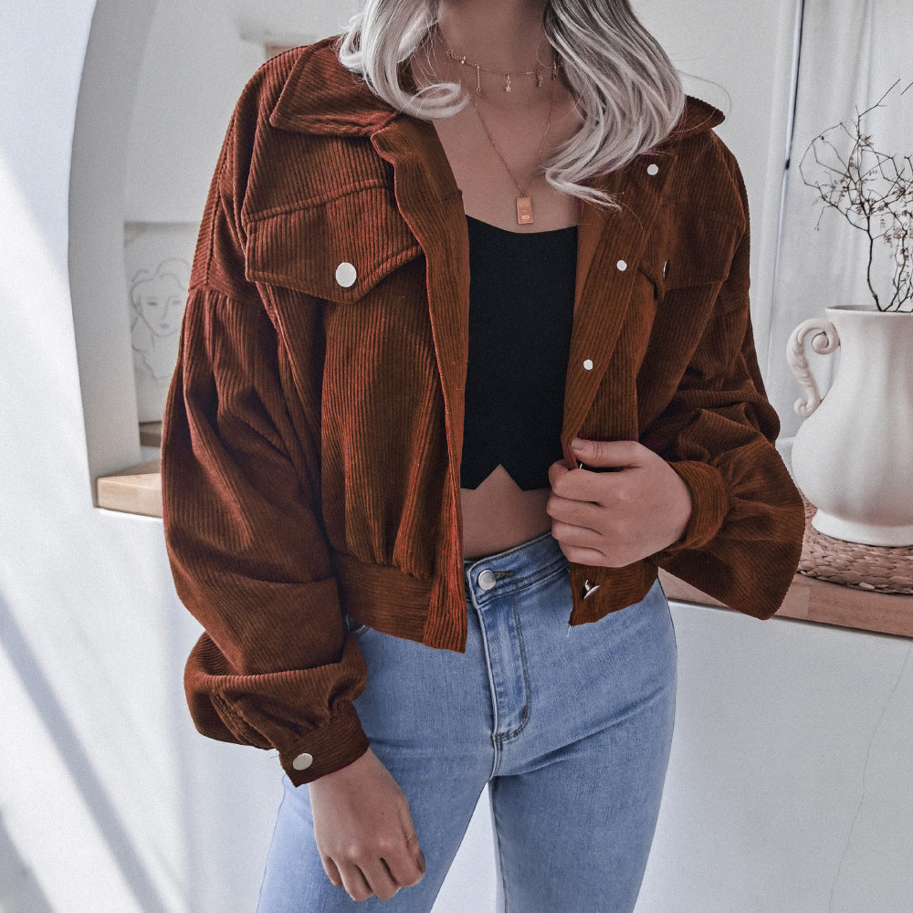 Berg-Feldt | Trendige Kurze Jacke Aus Cord für Frauen