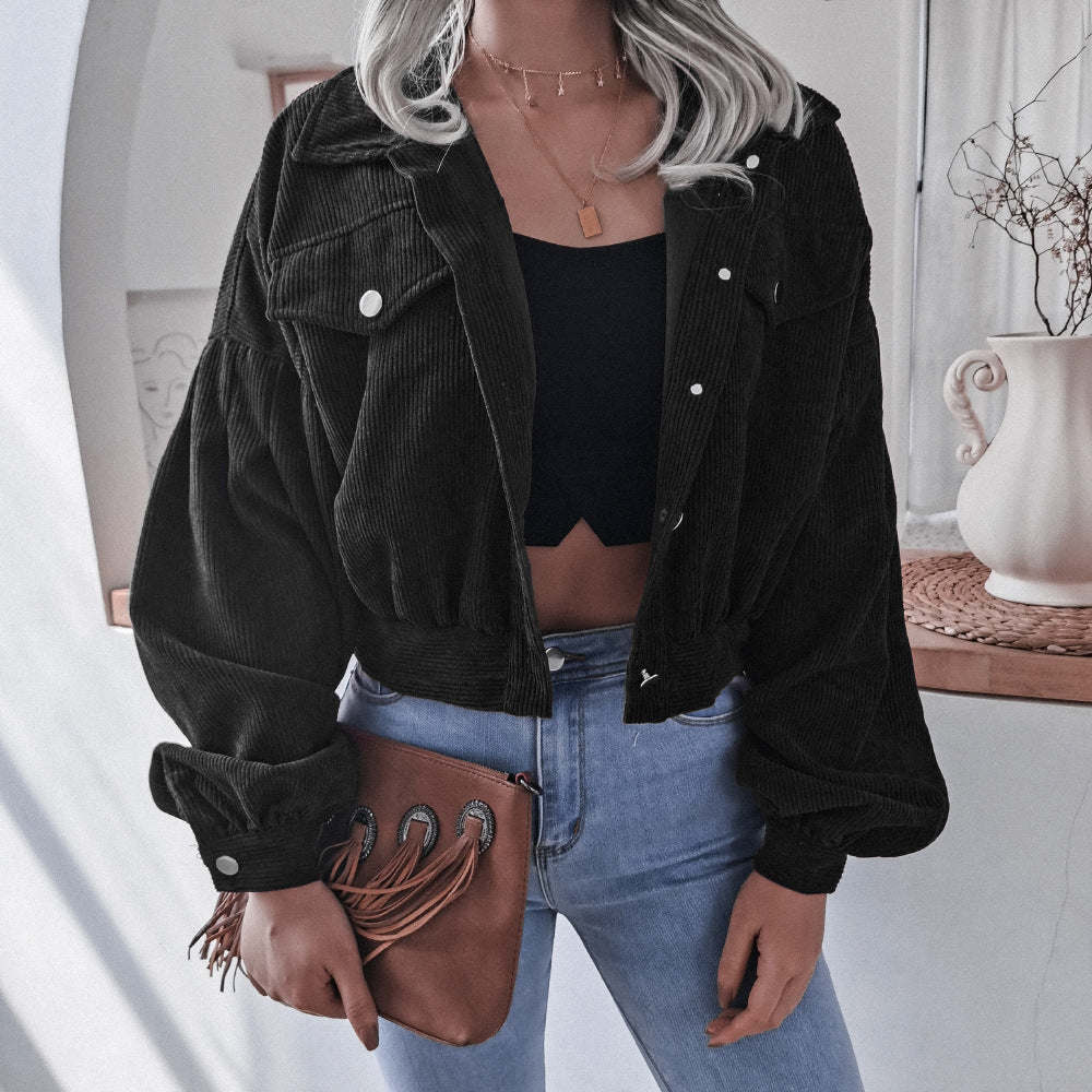 Berg-Feldt | Trendige Kurze Jacke Aus Cord für Frauen