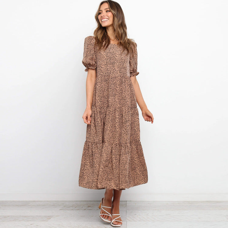 Robe longue bohème à manches bouffantes de berg-feldt