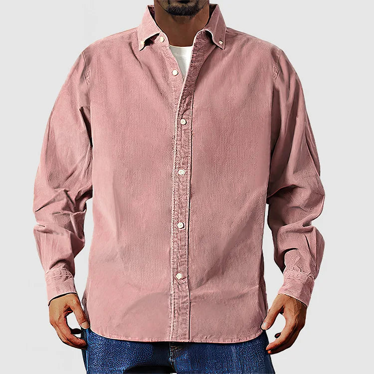 Chemise en velours côtelé beige de Vox