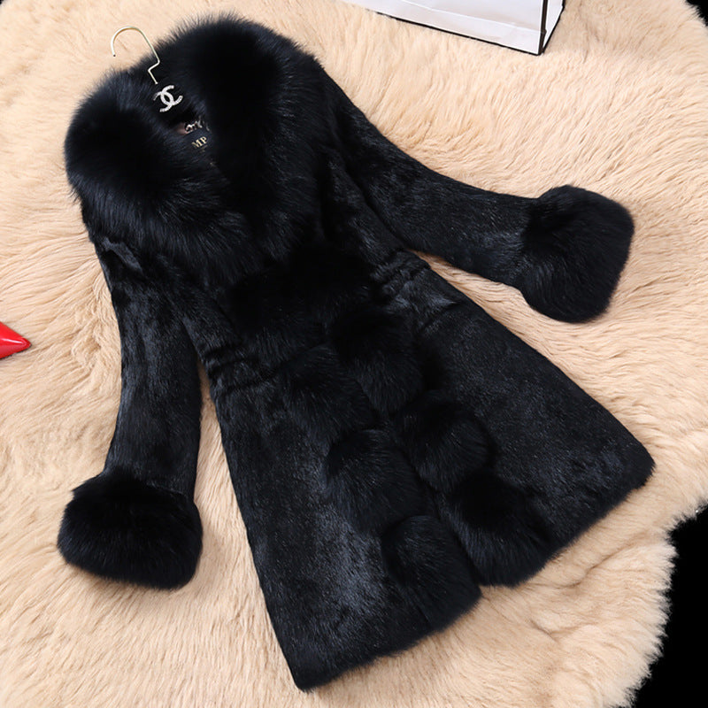 Manteau élégant en fausse fourrure pour femme avec col luxueux Berg-Feldt