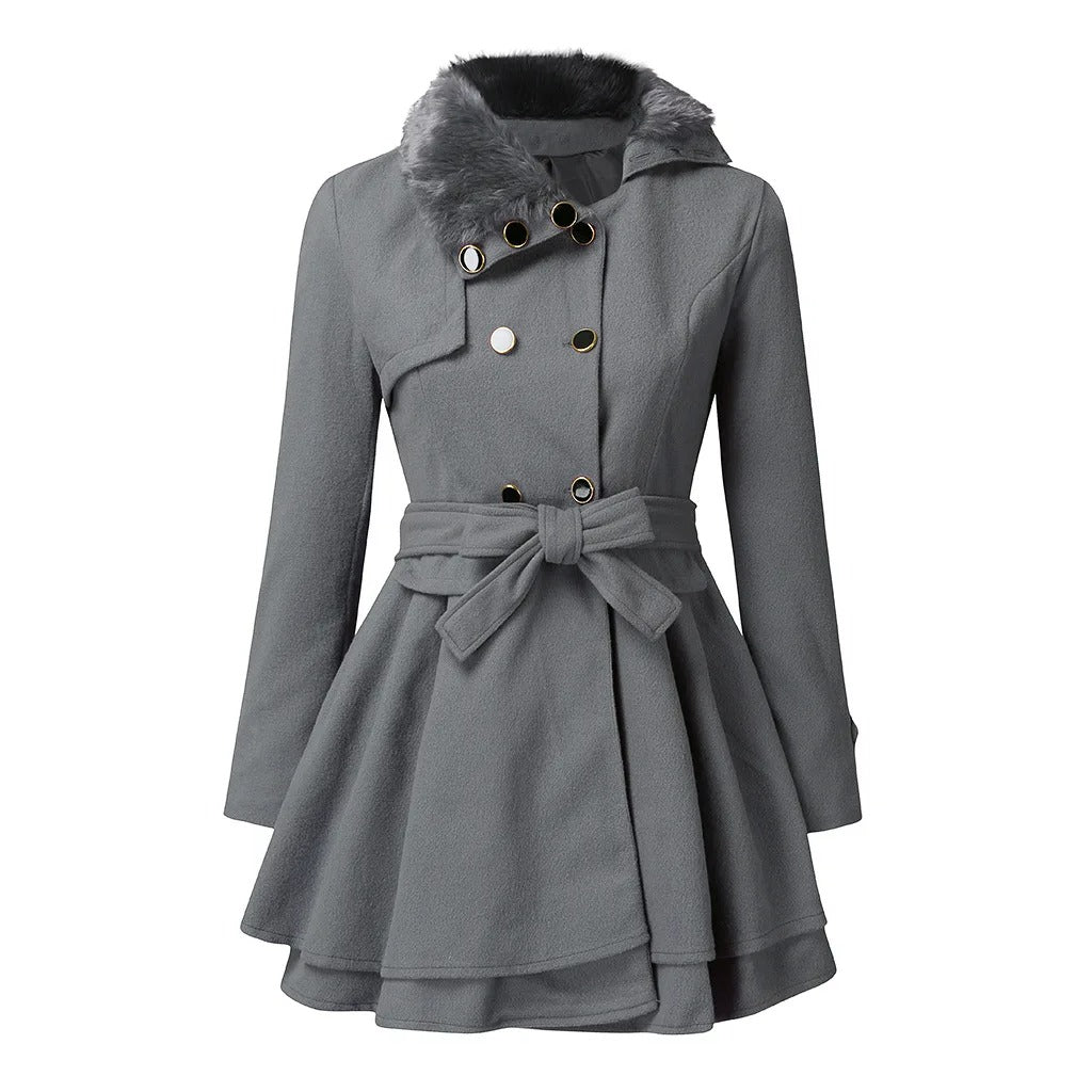 Berg-Feldt | Trenchcoat mit Veganem Fell Beige
