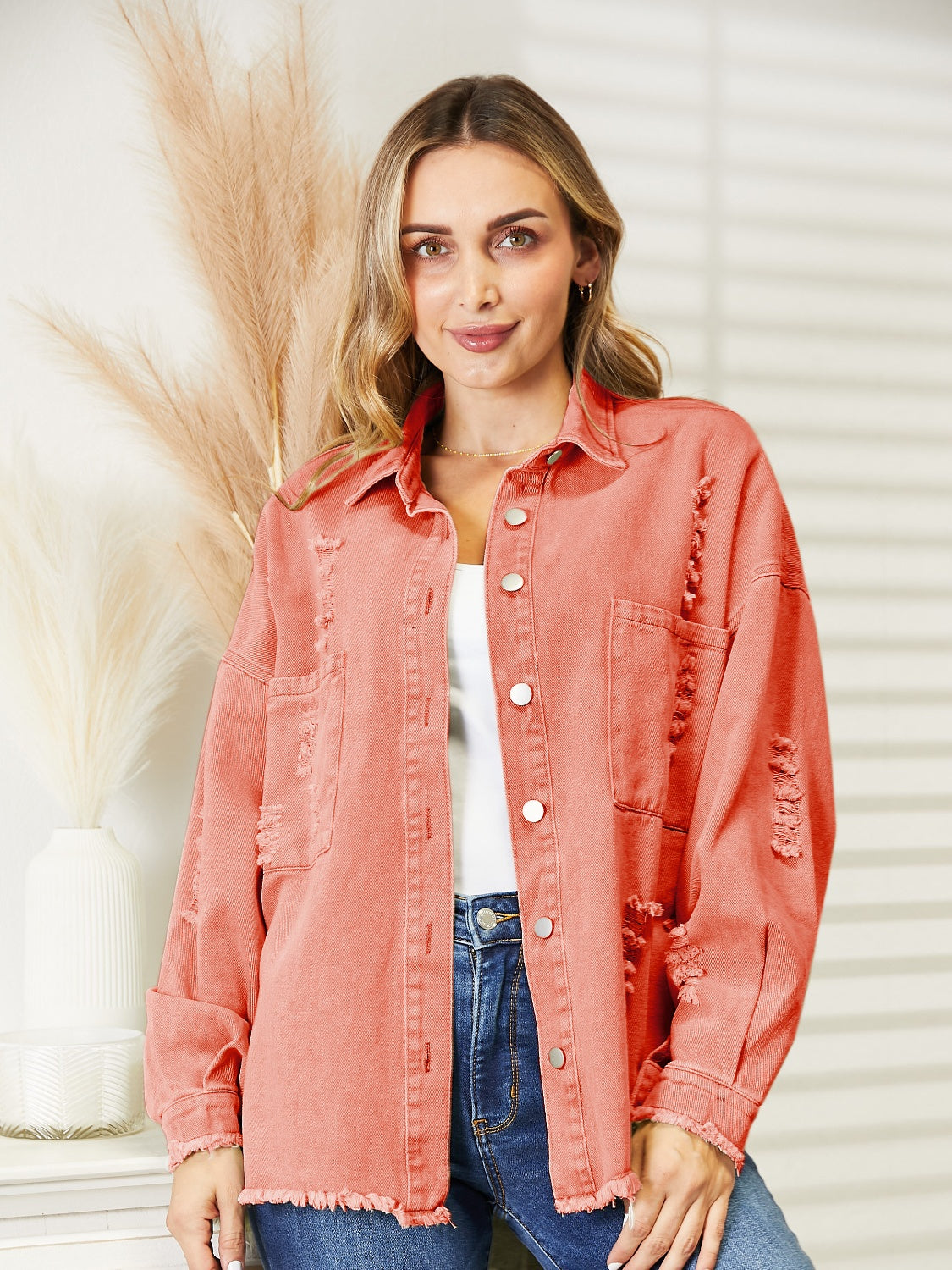 Berg-Feldt | Veste en jean à ourlet brut déchiré