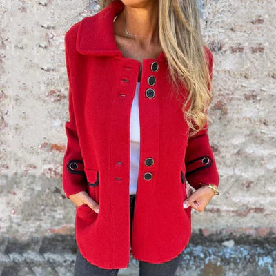 Berg-Feldt | Stilvolle Jacke Knopfverschluss Eleganter Alltagschnitt