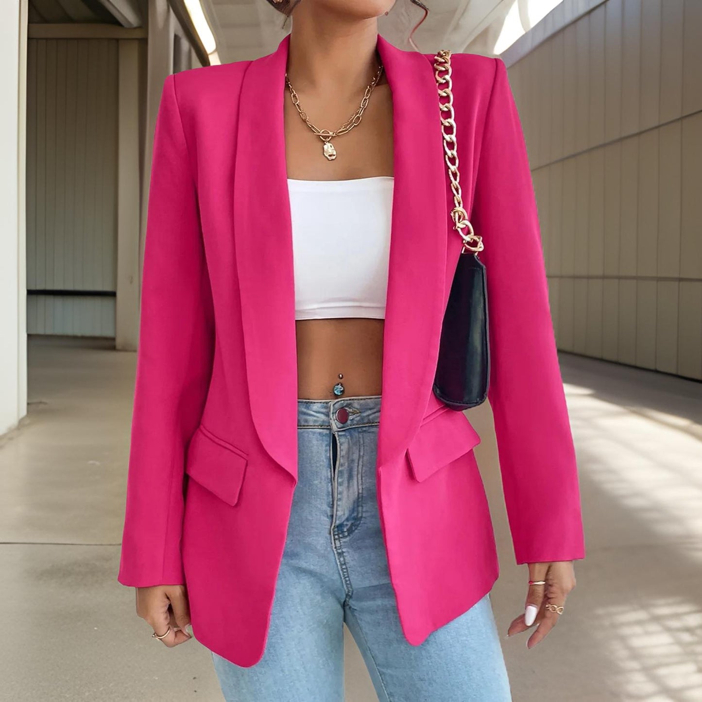 Berg-Feldt | Stylischer Damenblazer Aus Polyester-Baumwolle