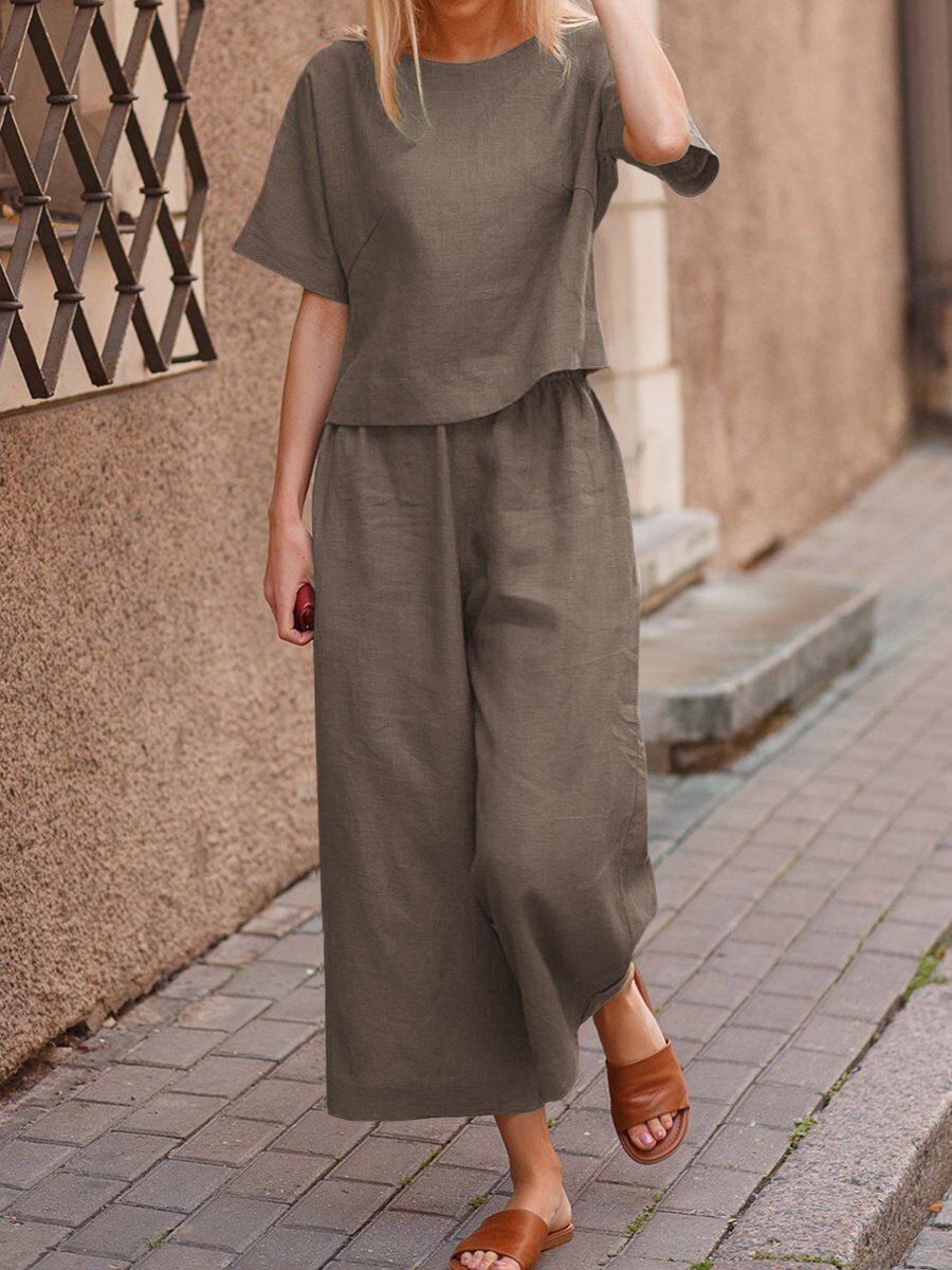 Chloé : Ensemble deux pièces moderne avec haut fluide