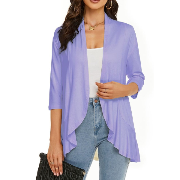SEVDA Cardigan: leichter Cardigan mit Dreiviertelärmeln