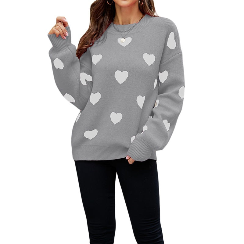 Pull douillet en maille pour femme avec motif cœur Berg-Feldt